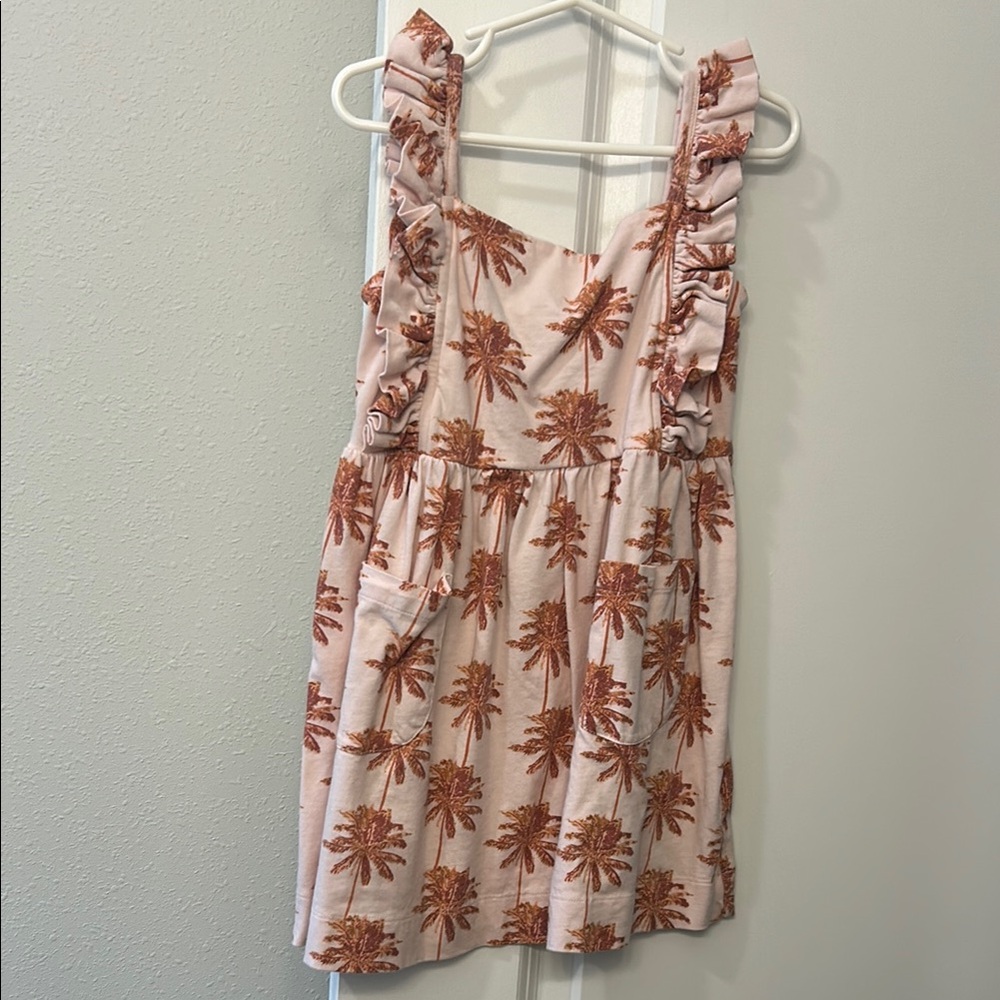 Kate Quinn Pink Palm Tree Dress 5Y